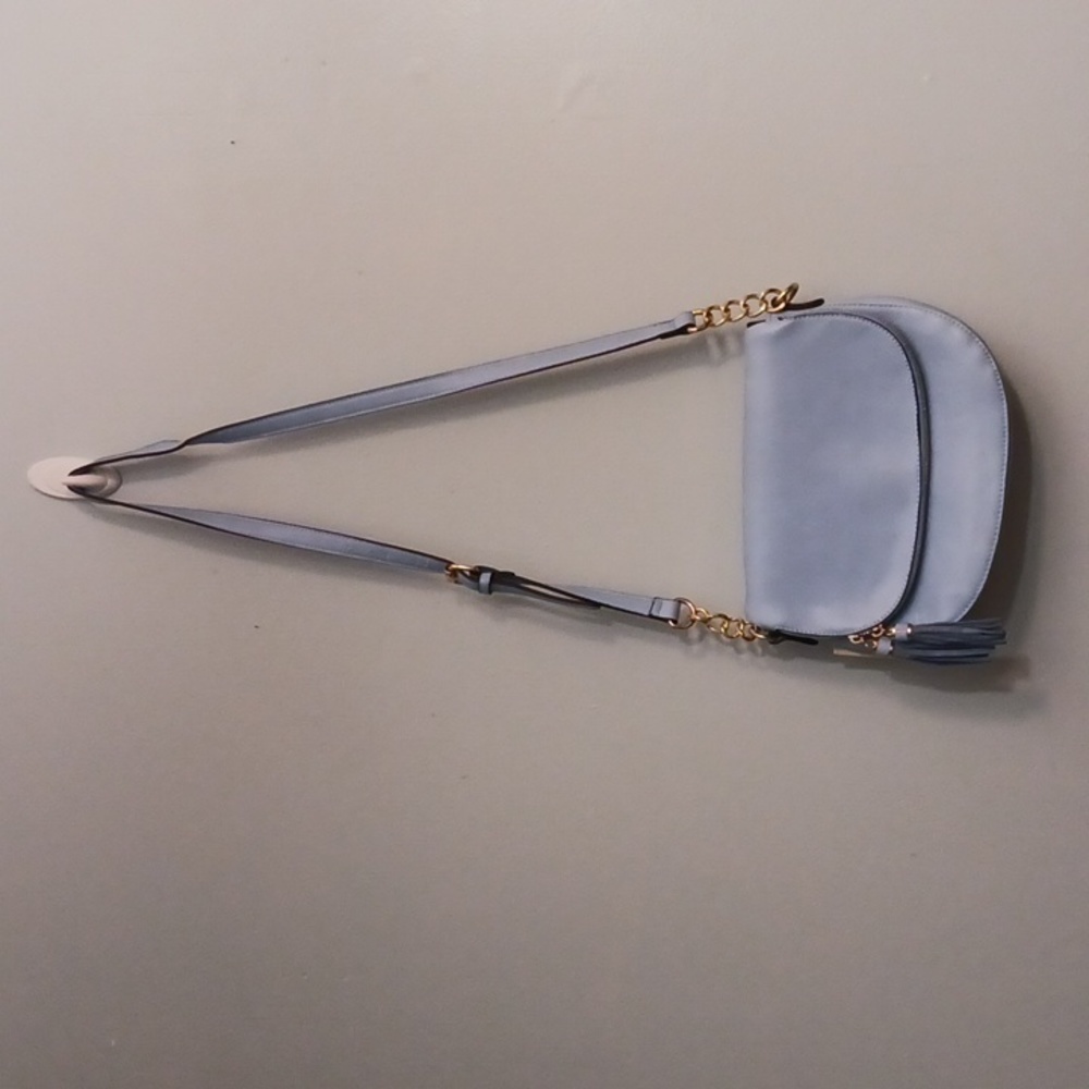 Isabelle size small women's crossbody bag in light blue. - Picture 3 of 17